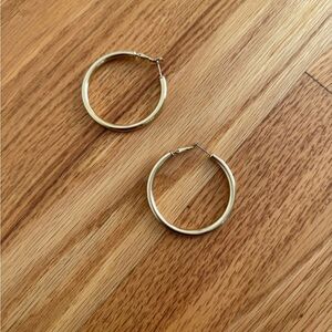 Small thick Gold hoop earrings